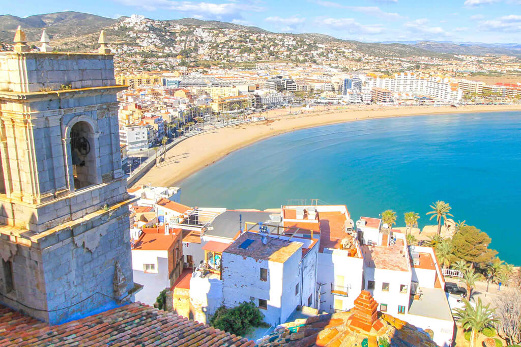 View of the beach at Peñíscola