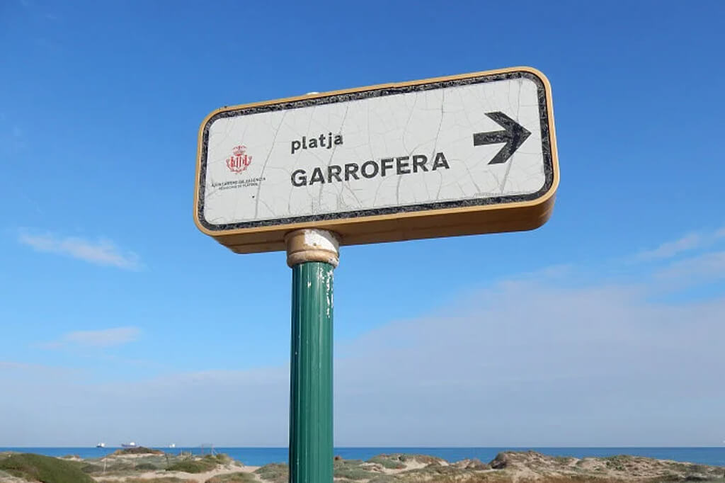 Playa de la Garrofera beach, Valencia, Spain